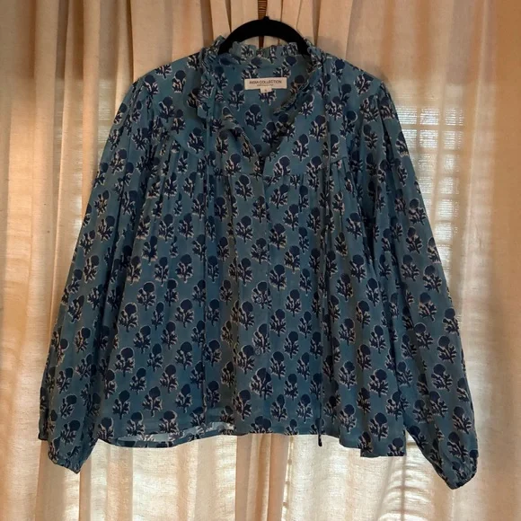 Emerson Fry EMMALINE BLOUSE - LITTLE MARIGOLDS DANUBE ORGANIC - Picture 3 of 10